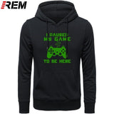 I Paused My Game To Be Here Men Funny Video Gamer Gaming Player Humor Joke Letter Print Tops Hoodies, Sweatshirts