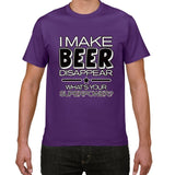 I Make Beer Disappear funny t shirt men What's Your Superpower Drinker streetwear Tee Shirt men Cotton Tee shirt homme harajuku