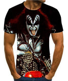 2020 new fashion kiss band rock letter 3D T-Shirt Funny men's T-shirt Casual Short Sleeve Round Neck Shirt hip hop T-Shirt Top