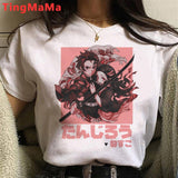 Hot Japanese Anime Demon Slayer Graphic Tees Men Harajuku Cartoon Streetwear Kimetsu No Yaiba Funny T Shirt Unisex T-shirt Male