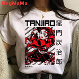 Hot Japanese Anime Demon Slayer Graphic Tees Men Harajuku Cartoon Streetwear Kimetsu No Yaiba Funny T Shirt Unisex T-shirt Male