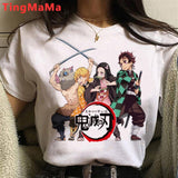 Hot Japanese Anime Demon Slayer Graphic Tees Men Harajuku Cartoon Streetwear Kimetsu No Yaiba Funny T Shirt Unisex T-shirt Male