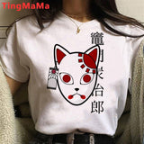 Hot Japanese Anime Demon Slayer Graphic Tees Men Harajuku Cartoon Streetwear Kimetsu No Yaiba Funny T Shirt Unisex T-shirt Male