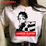 Hot Japanese Anime Demon Slayer Graphic Tees Men Harajuku Cartoon Streetwear Kimetsu No Yaiba Funny T Shirt Unisex T-shirt Male