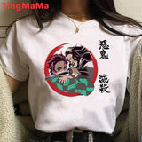 Hot Japanese Anime Demon Slayer Graphic Tees Men Harajuku Cartoon Streetwear Kimetsu No Yaiba Funny T Shirt Unisex T-shirt Male