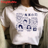 Hot Japanese Anime Demon Slayer Graphic Tees Men Harajuku Cartoon Streetwear Kimetsu No Yaiba Funny T Shirt Unisex T-shirt Male